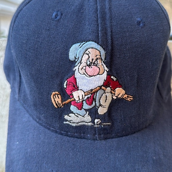 Vintage 90’s Disney Golf Collection Snow White Grumpy Bad Day of Golf Cotton Hat - Picture 3 of 9